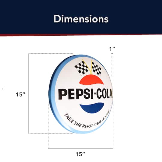 American Art Decor 15" Pepsi Logo Dome Metal Wall Art Sign